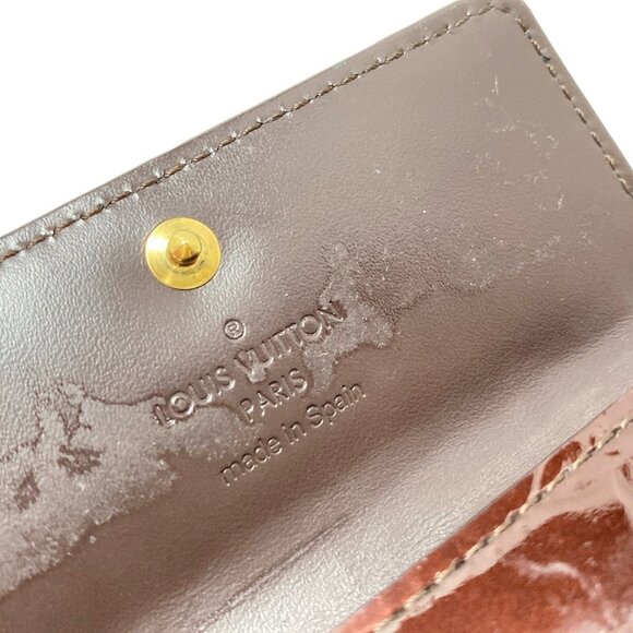 Auth LOUIS VUITTON Multicles 4 M93517 Amarante Monogram Vernis - CA1017 Key Case - Picture 8 of 8